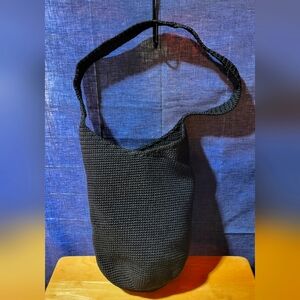 The SAK black crochet  hobo purse